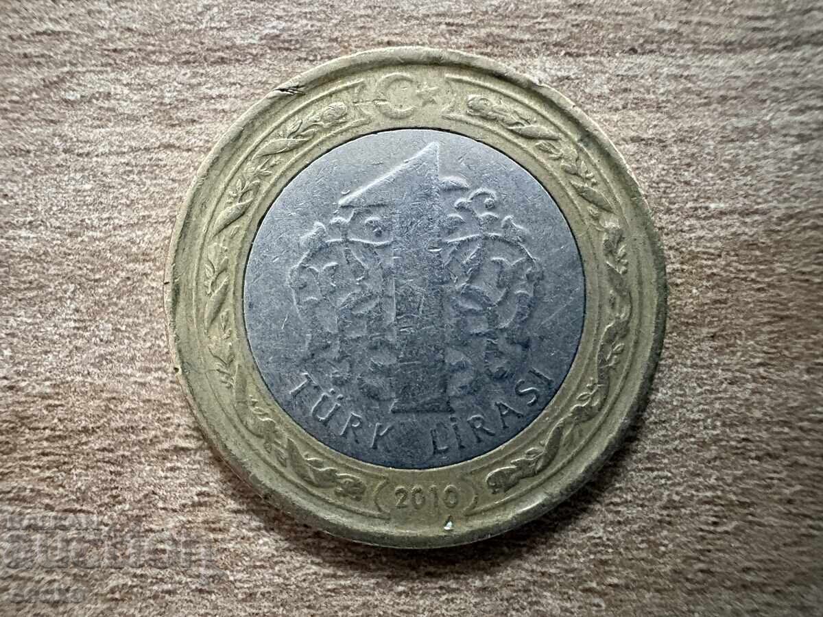 Turcia - 1 liră (2010) Turcia - 1 liră (2010)