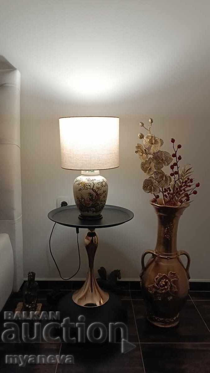 Lampă de birou vintage cu bază din porțelan în stil asiatic - 5