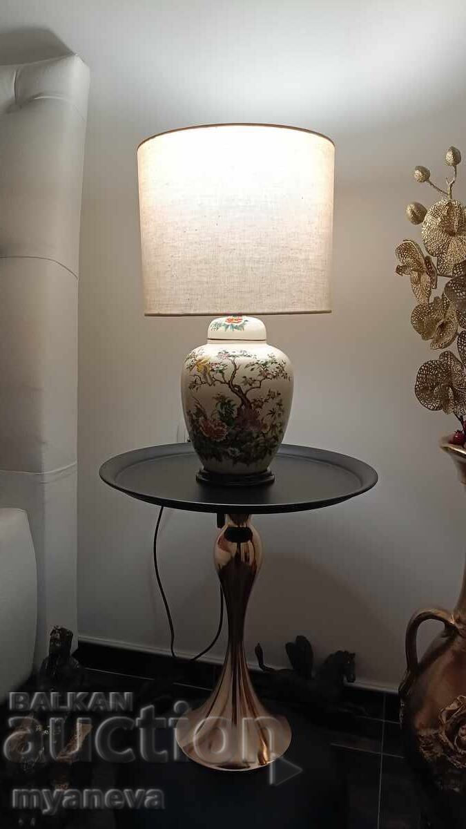 Lampă de birou vintage cu bază din porțelan în stil asiatic - 6