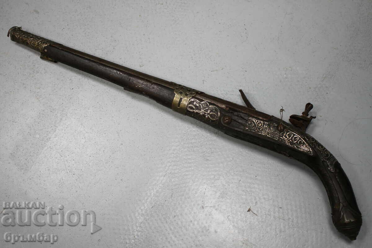 Delivery of Ottoman Cretan flintlock pistol flintlock silver for parts