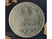German 2 Mark Coin "G" [1968]