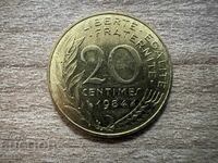 Franța - 20 de centime (1984)