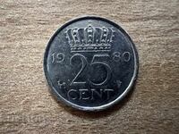Нидерландия - 25 цента (1980)