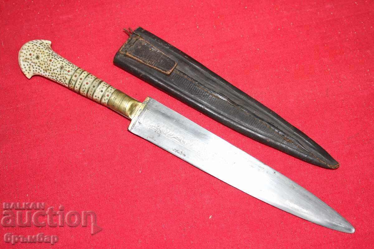 Rară sabie otomană bosniacă cu ornamente pe lamă - 5