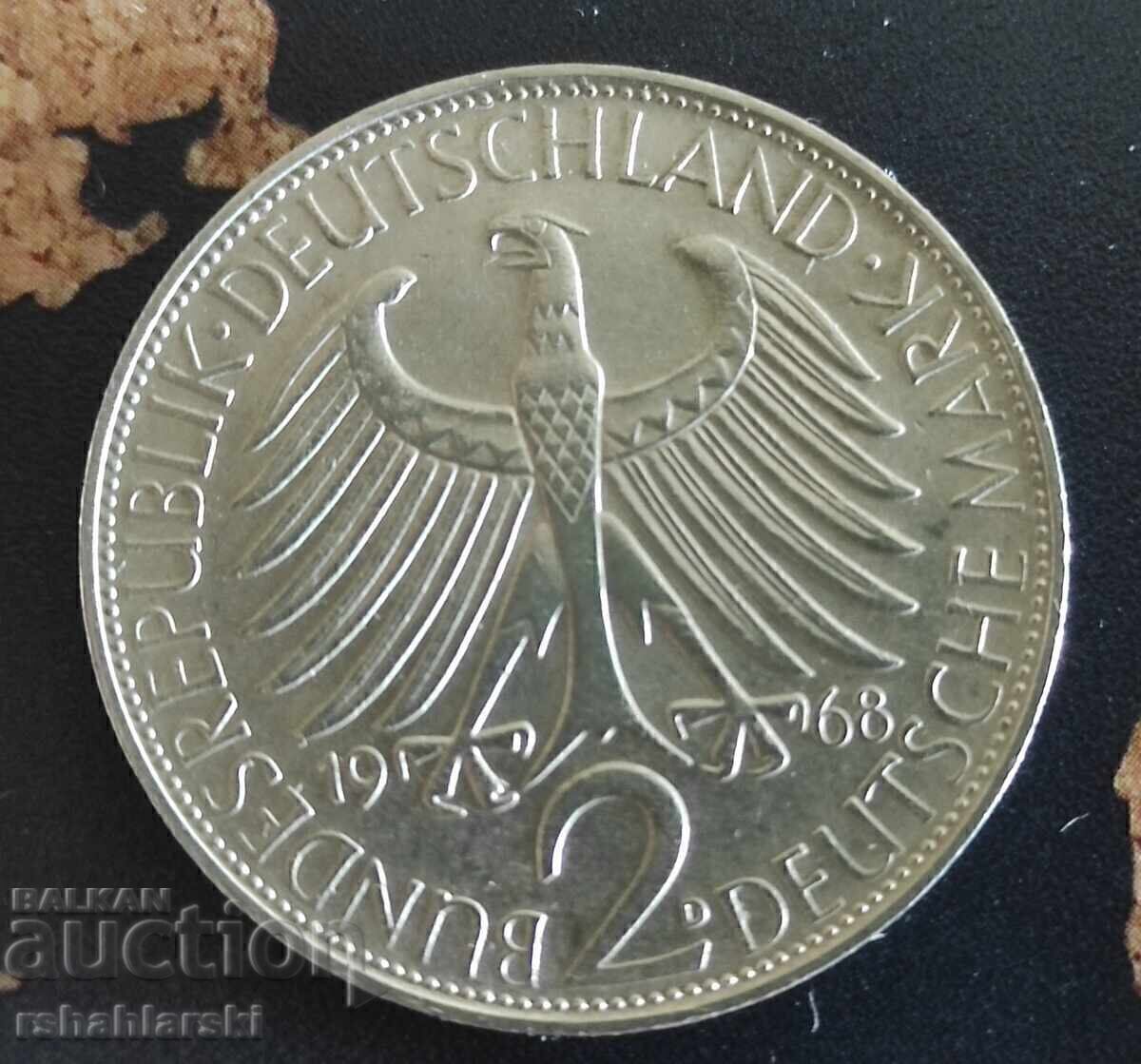 Monedă Germania 2 mărci "D" [1968]