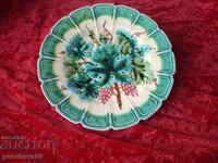 Αντίκα πιάτο με φύλλα αμπελιού Sarreguemines/Γαλλία