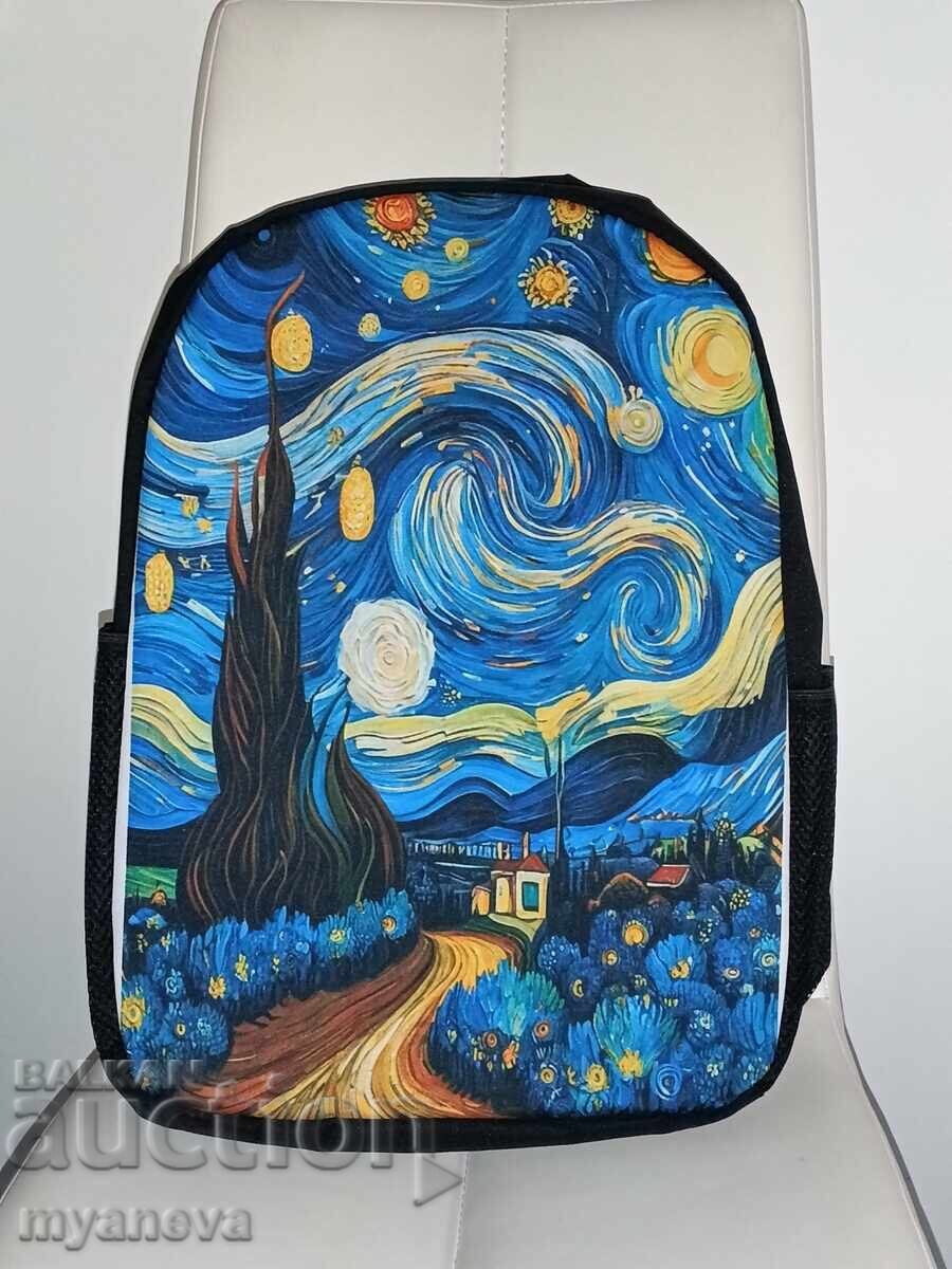 Раница , унисекс , Винсент ван Гог , "Звездна нощ". с цена € 30.00 | 58.67 лв.