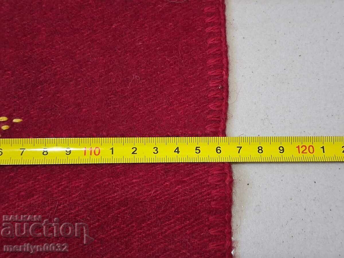Roșu șal cu broderie manuală pentru divan - 6