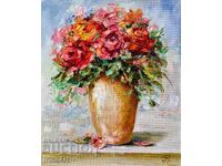 Пламъкът на розите. И. Водяна. Масло. + Сертификат