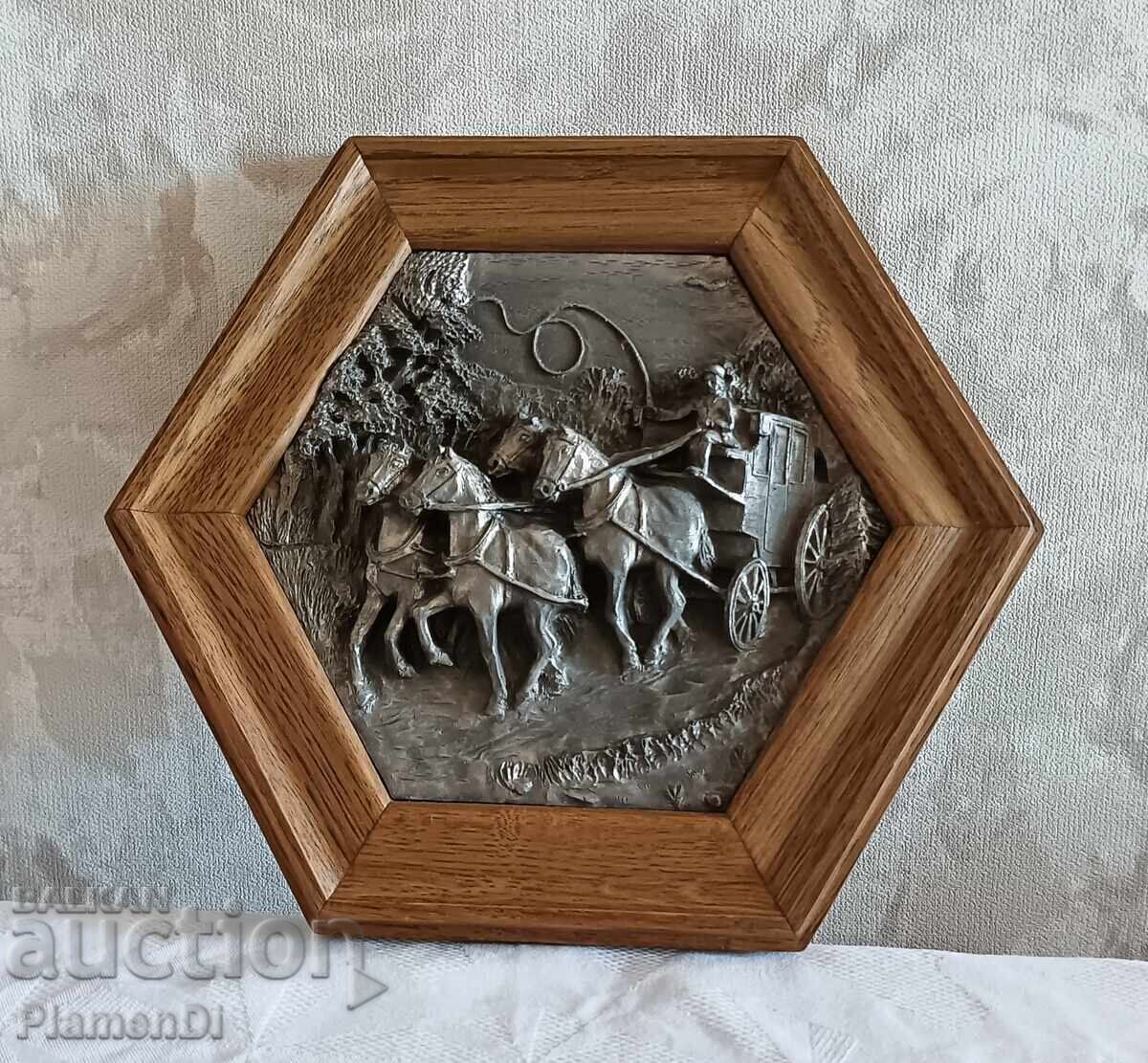 Tablou de colecție din bronz, panou Tablou de colecție din bronz, panou