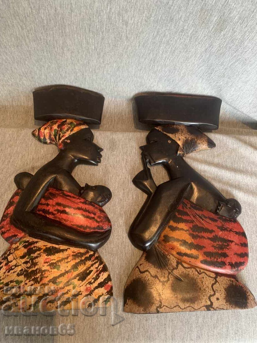 African wooden figures wall decorations with price € 25.56 | 49.99 BGN