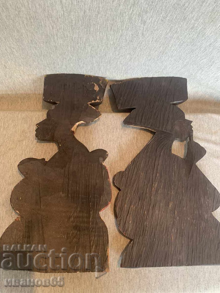 African wooden figures wall decorations - 7