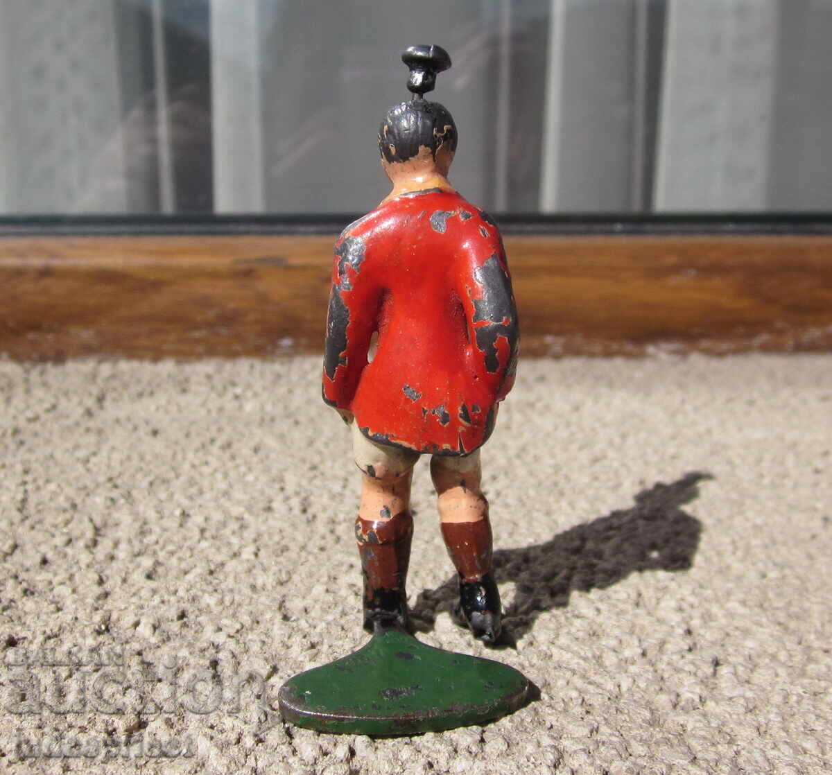 Veche figurină mecanică din plumb, jucărie fotbalist - 6 Veche figurină mecanică din plumb, jucărie fotbalist - 6