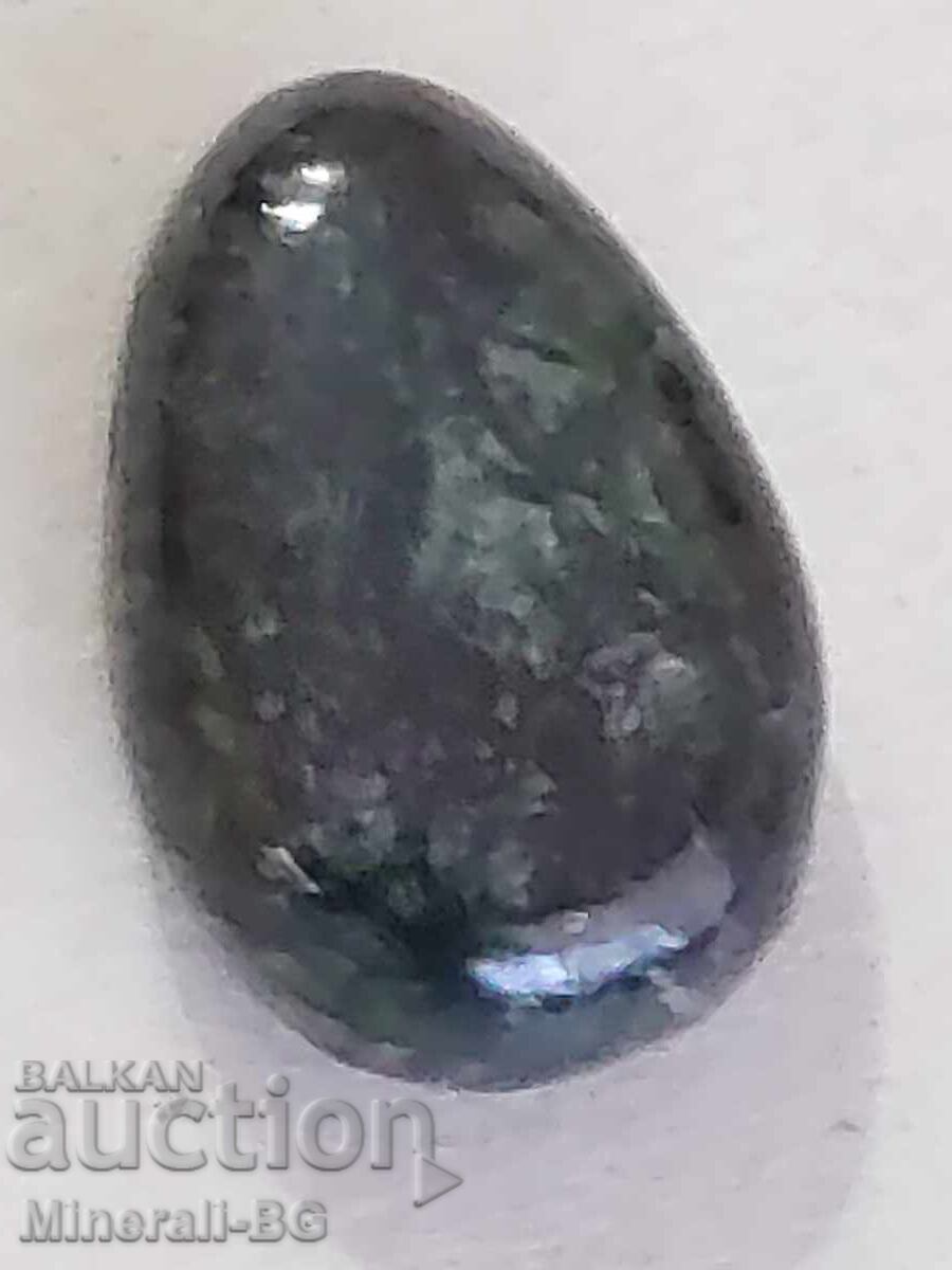 Seraphinite cabochon for jewelry, drilled