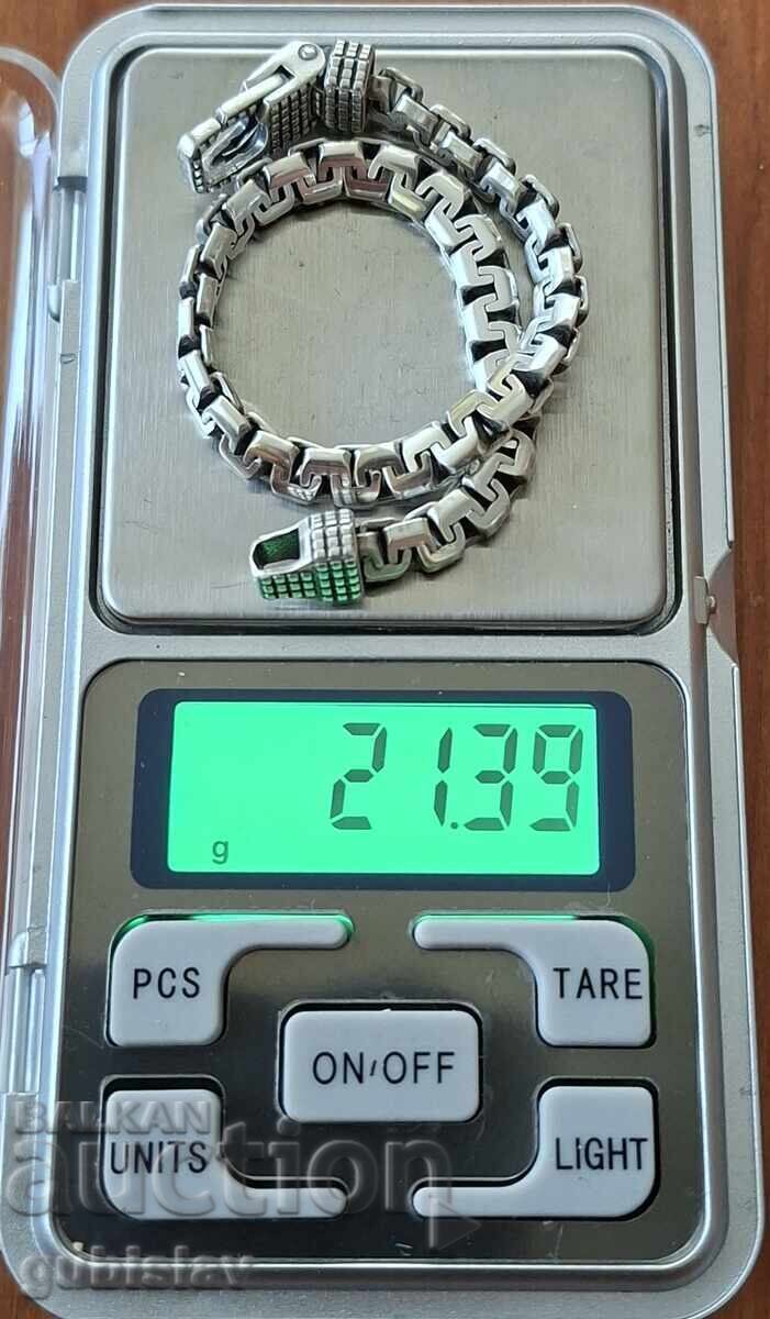 Доставка на Сребърна гривна, 0.925, Made in Italy, 21.39 гр.