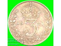 3 Pence 1921 Great Britain Silver Patina