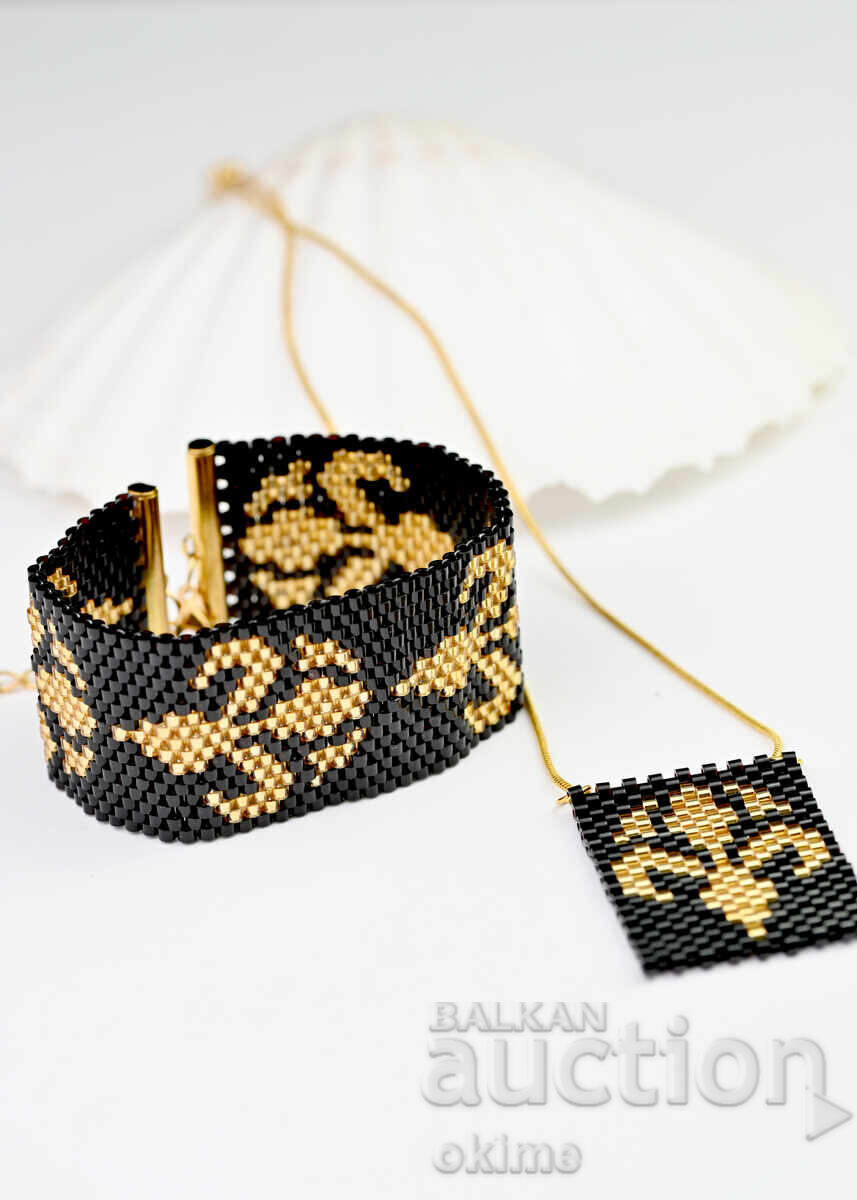 Licitație Iris auriu - brățară și colier