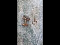 Buton de manșetă placat cu aur + Inimă