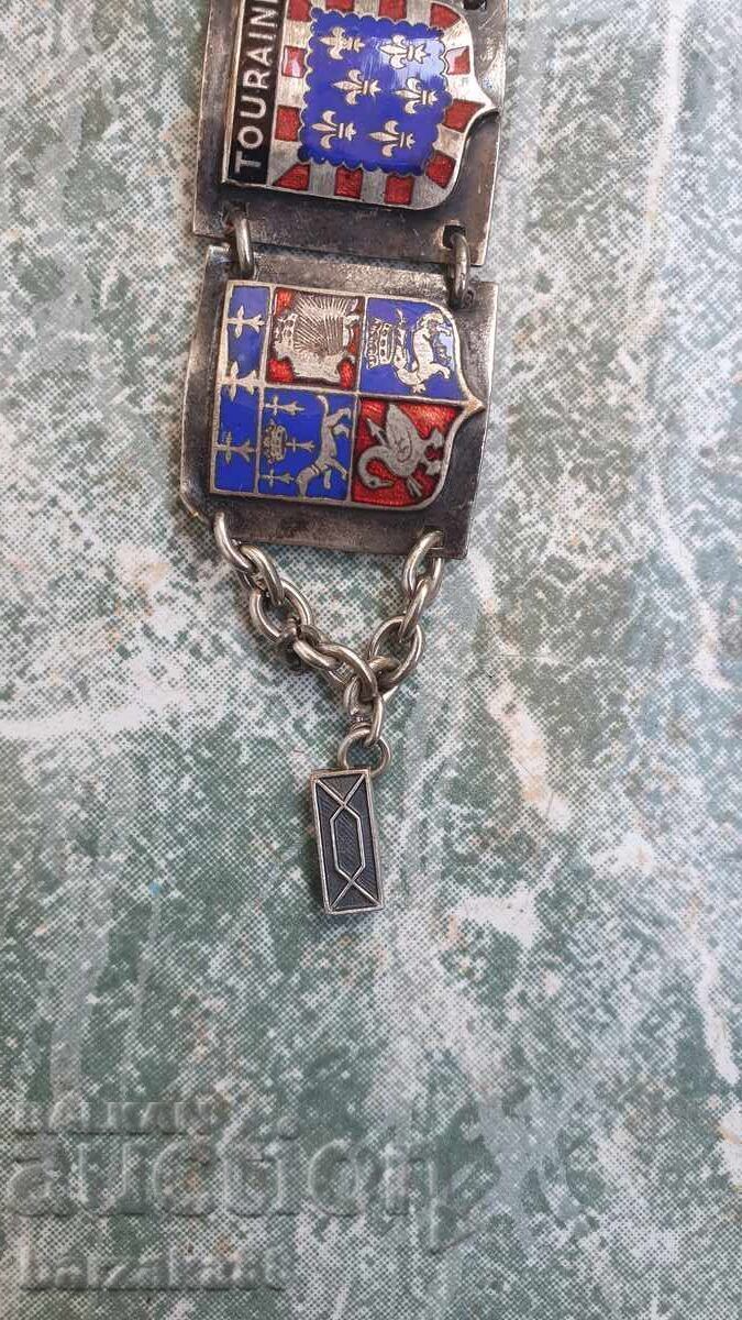 German silver-plated bracelet with crests with price € 8.00 | 15.65 BGN
