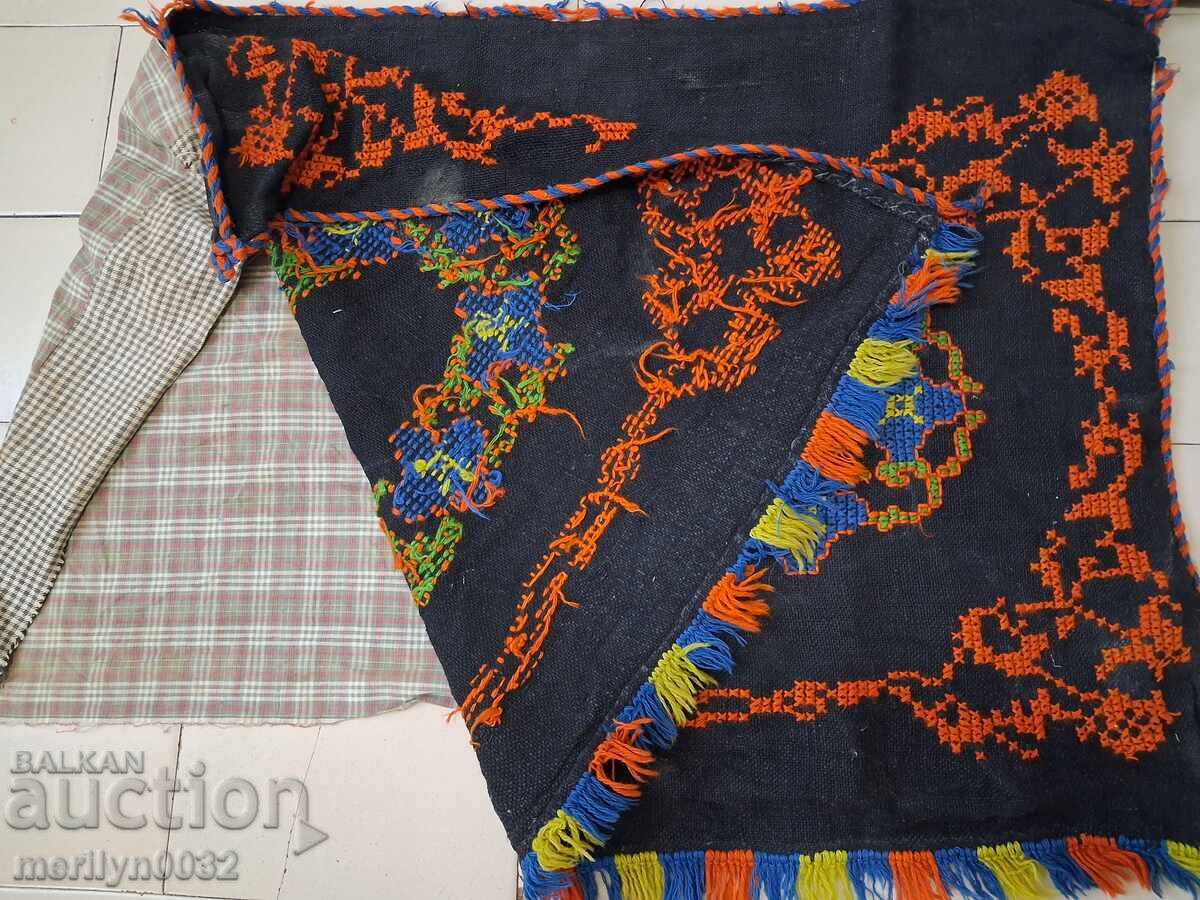 Стар вълнен ковьор за стена, черга, пано, килим картина - 5