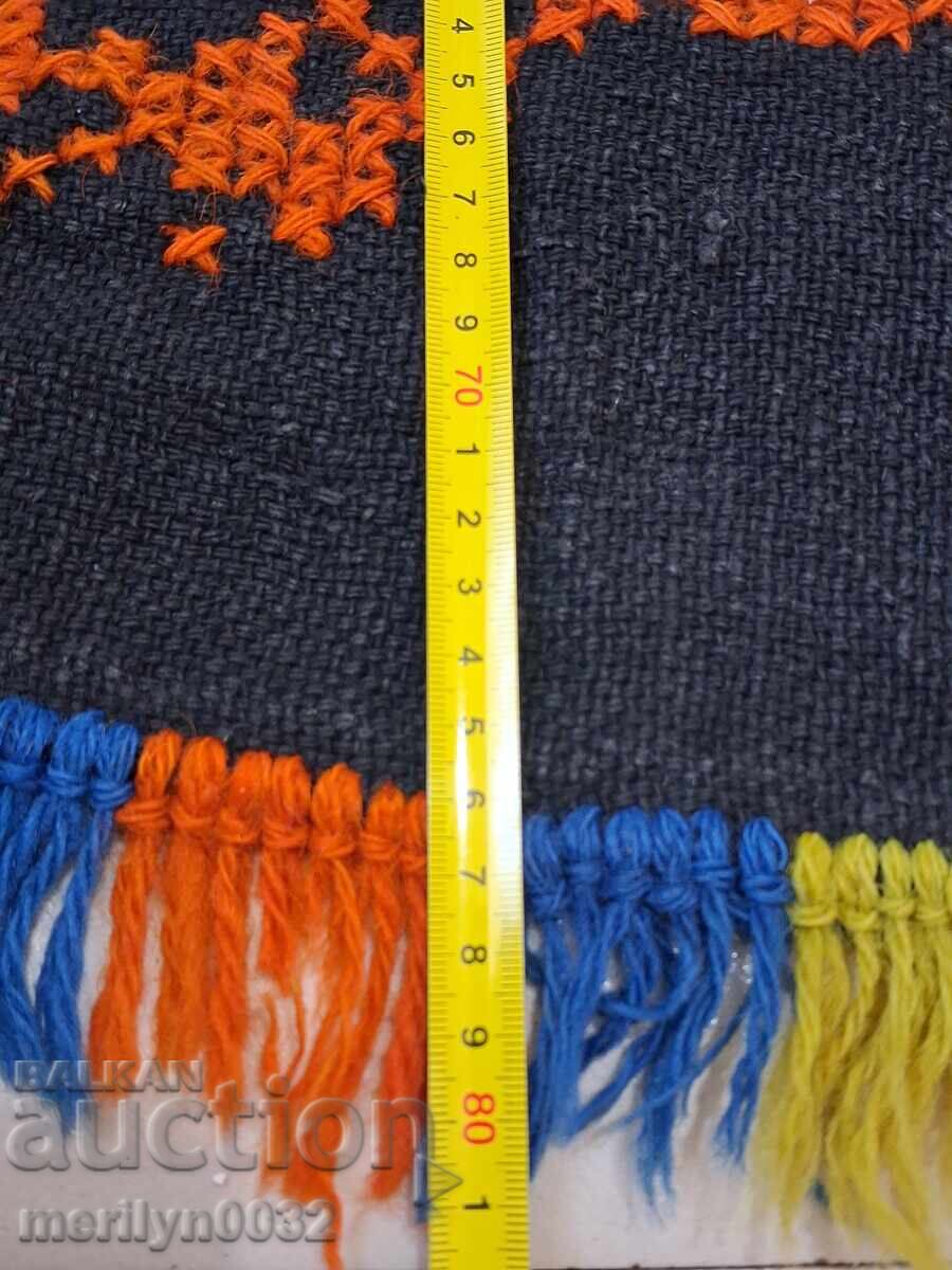 Стар вълнен ковьор за стена, черга, пано, килим картина - 6