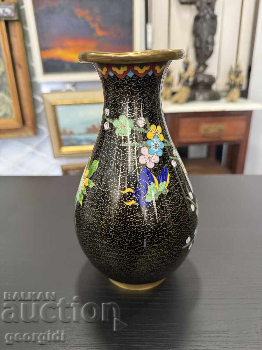 Vază chinezească din bronz cu cloisonné. Nr. 7934 - 5