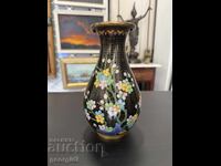 Vază chinezească din bronz cu cloisonné. Nr. 7934