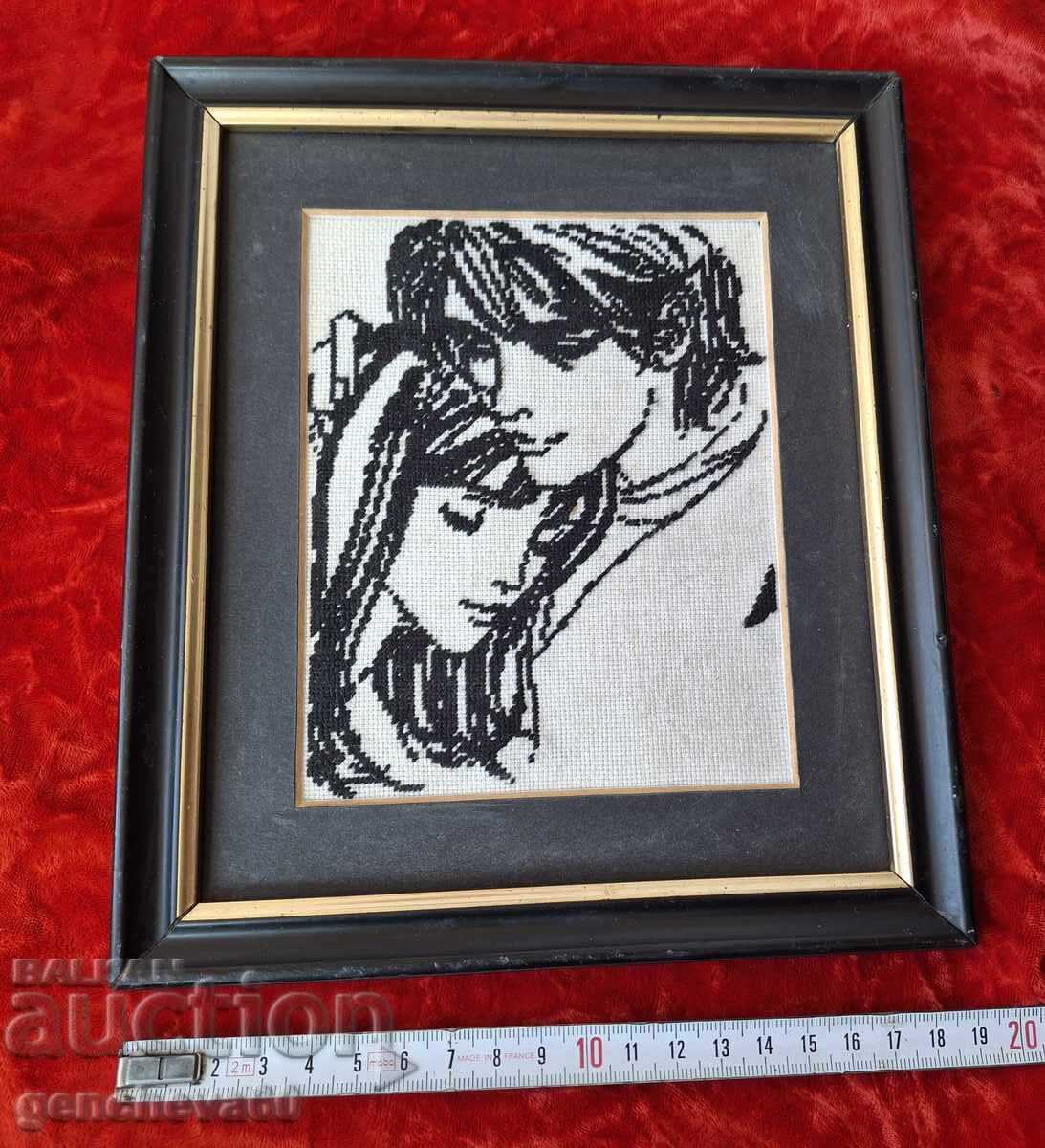 Licitație Tapiserie frumoasă înrămată, „Inimi îndrăgostite” Licitație Tapiserie frumoasă înrămată, „Inimi îndrăgostite”