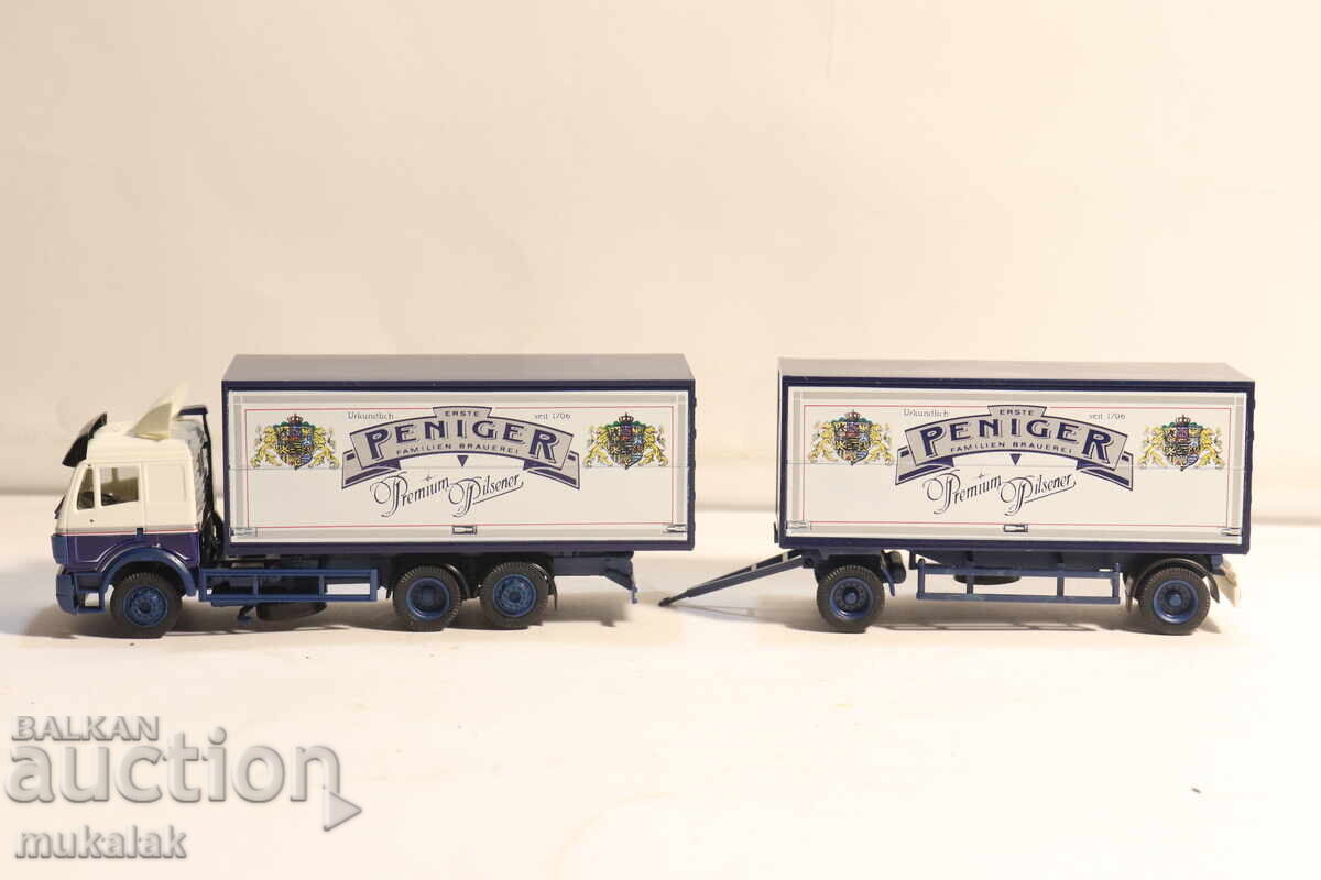 HERPA 1:87 H0 CAMION REMORCĂ MERCEDES BENZ MODEL