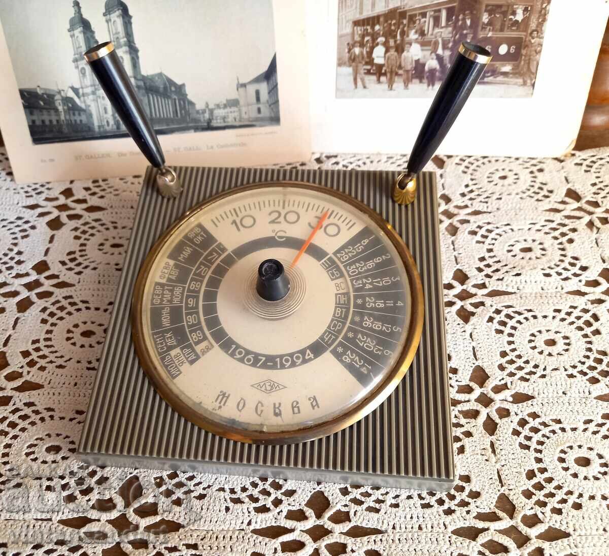 Calendar perpetuu de colecție, termometru, funcțional