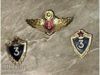 Lot Military Badges—3 pieces