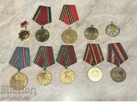 Lot de medalii și insignă - 10 bucăți