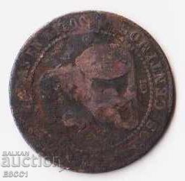 Monedă 2 centimos 1870 din Spania cu preț € 1.00 | 1.96 BGN