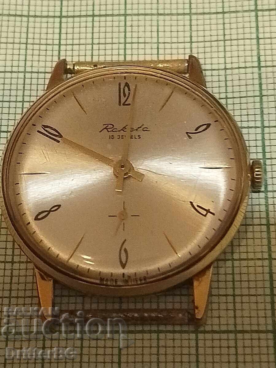 Ceas Racheta cu dedicație, placat cu aur - 7