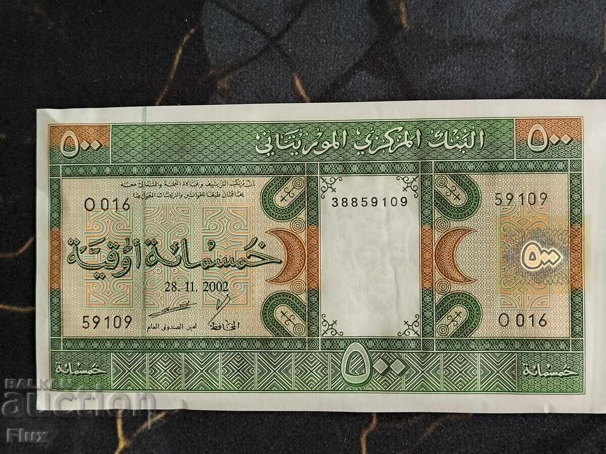 Τραπεζογραμμάτιο - Μαυριτανία - 500 ουγκιά UNC | 2002