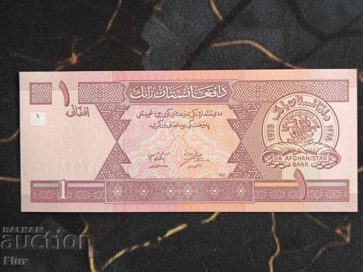 Bancnotă - Afganistan - 1 afgan UNC | 2002