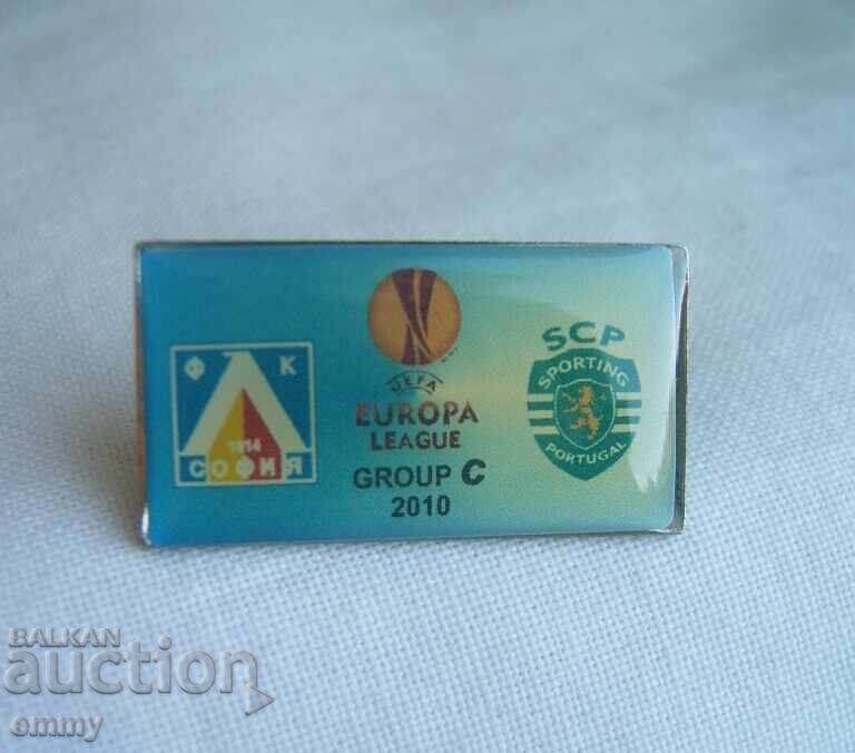 Insignă fotbal - FC Levski - FC Sporting, 2010, UEFA
