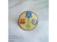 Insignă fotbal - FC Levski, Barcelona, Chelsea, Werder, 2006, UEFA