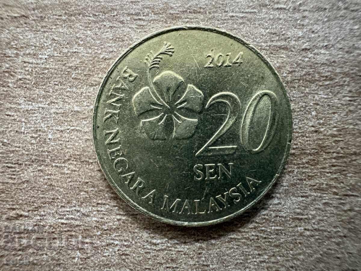 Malaezia - 20 de sen (2014)