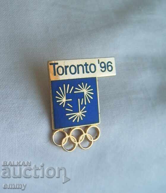 Insignă Toronto - Candidat la găzduirea Jocurilor Olimpice din 1996