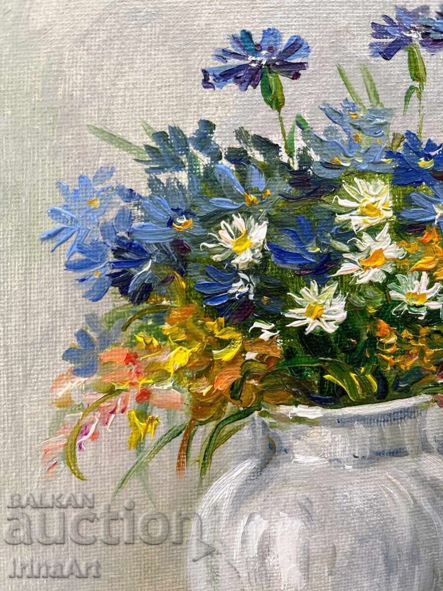 BZTS! Bouquet with cornflowers and forget-me-nots. I. Vodyana. Oil + Certificate - 5 BZTS! Bouquet with cornflowers and forget-me-nots. I. Vodyana. Oil + Certificate - 5