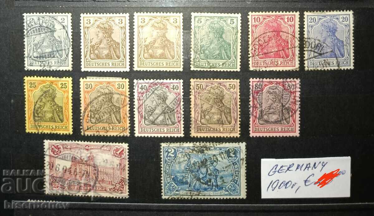 1900, Germania, Imperiul German, cu timbre poștale