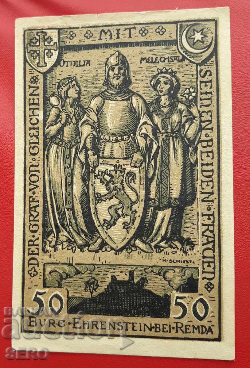 Bancnota-Germania-Thuringia-Remda-50 pfennig 1921