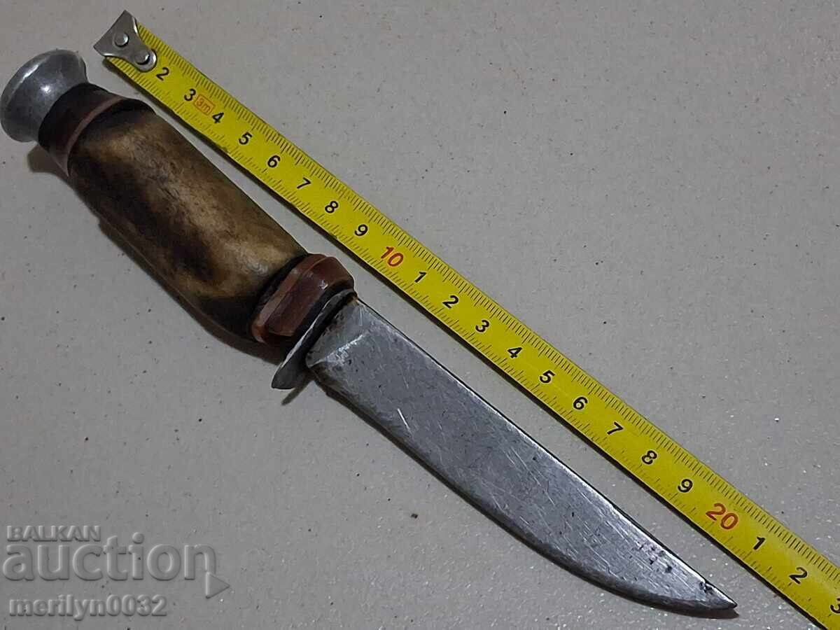 Cuțit de vânătoare german fără mâner și mâner de coarne