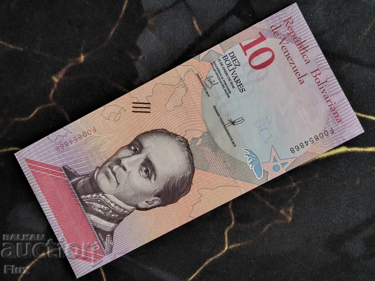 Bancnotă - Venezuela - 10 bolivari UNC | 2018 Bancnotă - Venezuela - 10 bolivari UNC | 2018