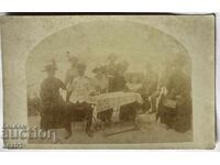 Officer with civilian ladies and gentlemen Nikopol 1912 year