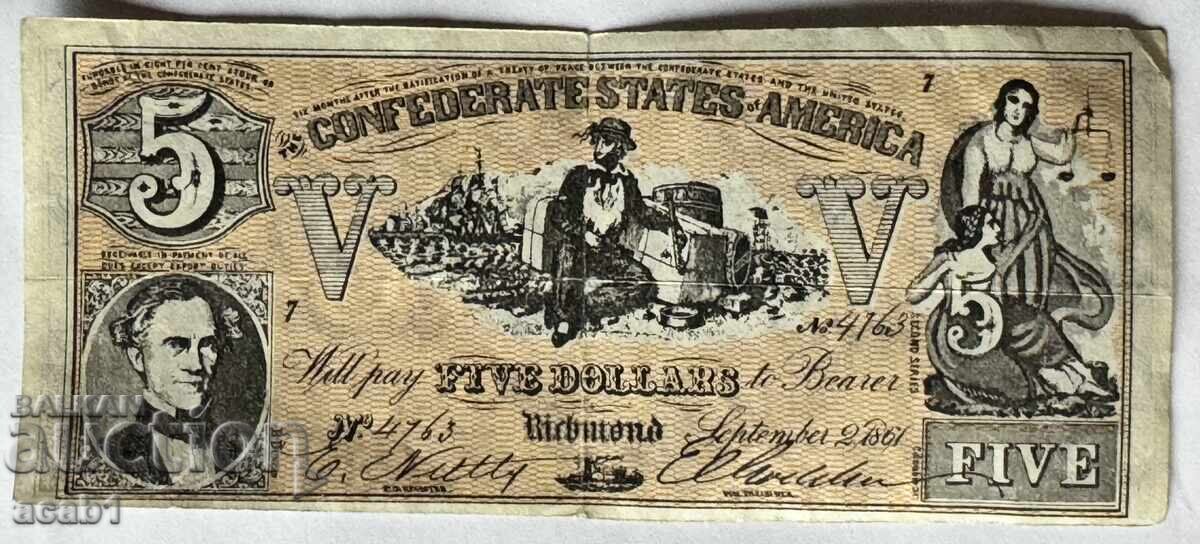 5 dolari 1861 5 dolari 1861