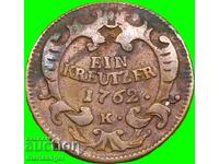 1 Kreuzer 1762 Austria K-Kremnitz Maria Theresa 10,57 γρ