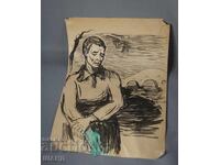 Veche Desen Maestru portret bărbat