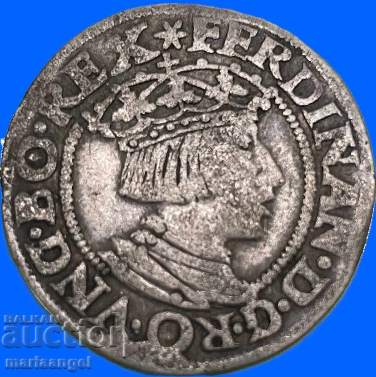 Livrarea Austria 3 Kreuzer 1549 Ferdinand argint